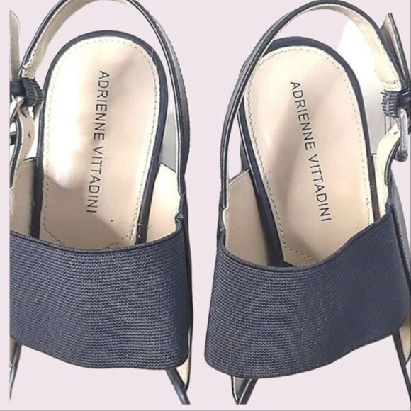 Adrienne Vittadini Strappy Black Leather Sandals size 9.5 - Picture 6 of 12